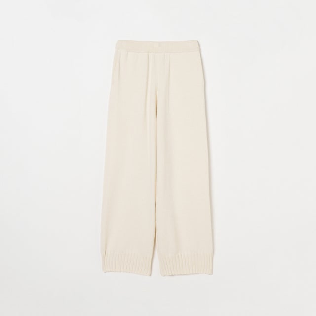 MIDDLE GAUGE KNIT PANTS （アイボリー）