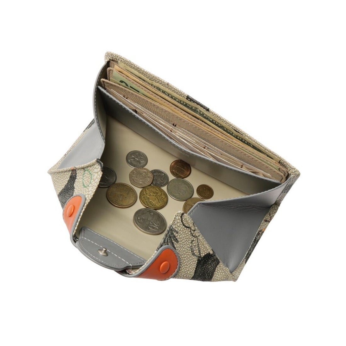 ヒロコ ハヤシ HIROKO HAYASHI MERLO（メルロ）長財布ミニ （オレンジ 