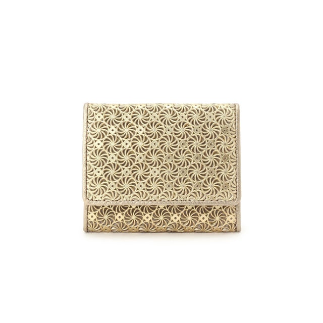 GIRASOLE(ジラソーレ) 薄型ミニ財布 （ゴールド(107)）