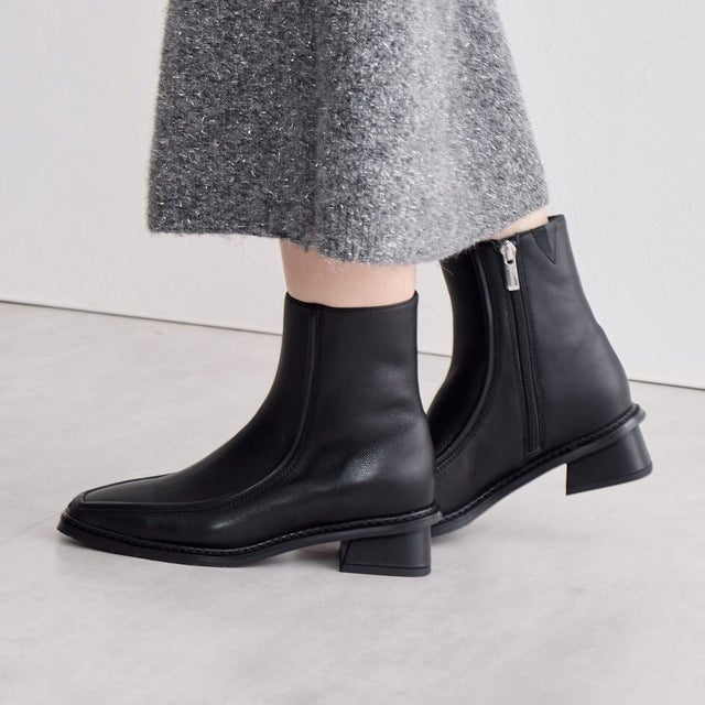 モカステッチブーツ/641421 （ブラック）