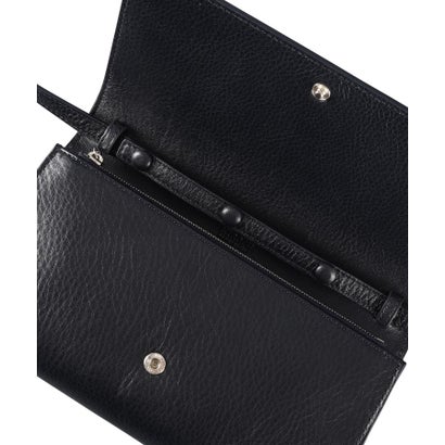 【アクセサリー】クラッチバッグ ウォレットショルダーバッグ （ストラップ付き） レザー 2WAY 本革 （グレーベージュ(111)）｜詳細画像