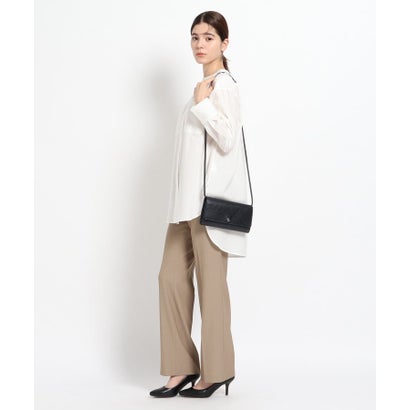 【アクセサリー】クラッチバッグ ウォレットショルダーバッグ （ストラップ付き） レザー 2WAY 本革 （グレーベージュ(111)）｜詳細画像