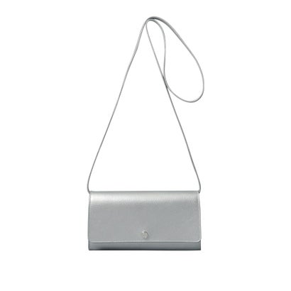 【アクセサリー】クラッチバッグ ウォレットショルダーバッグ （ストラップ付き） レザー 2WAY 本革 （グレーベージュ(111)）｜詳細画像