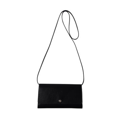 【アクセサリー】クラッチバッグ ウォレットショルダーバッグ （ストラップ付き） レザー 2WAY 本革 （グレーベージュ(111)）｜詳細画像