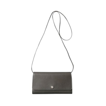 【アクセサリー】クラッチバッグ ウォレットショルダーバッグ （ストラップ付き） レザー 2WAY 本革 （グレーベージュ(111)）｜詳細画像