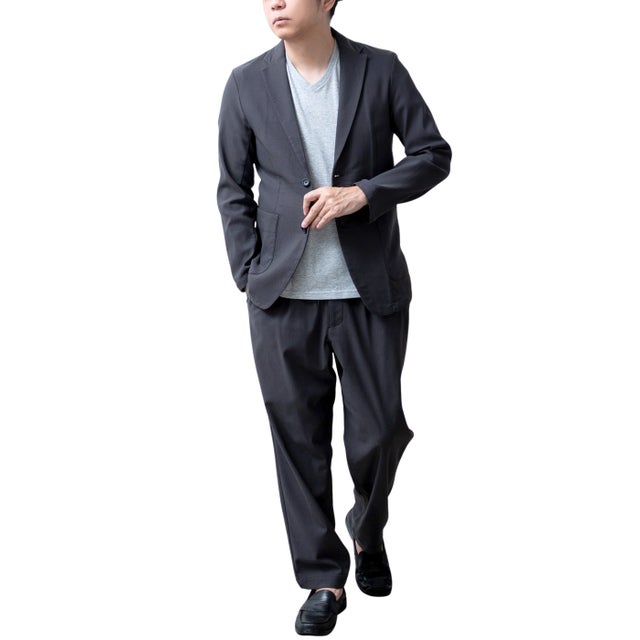 セットアップ 秋冬 裏起毛 テーラードジャケット 暖かい ブルゾン テーラード ジャケット ワイドパンツ ゆったり 上下セット 超伸縮 ストレッチ 大人 セット 伸びる ワイド