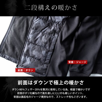 ジェネレス GENELESS メンズ アウター 冬 秋 パーカー ダウンジャケット ダウンパーカー 暖かい 防寒 ジップパーカー パーカ ブルゾン 秋冬 ジャージ 全5色 JP358003 ダウン 防寒着 （11.Lグレー・パーカー）｜詳細画像