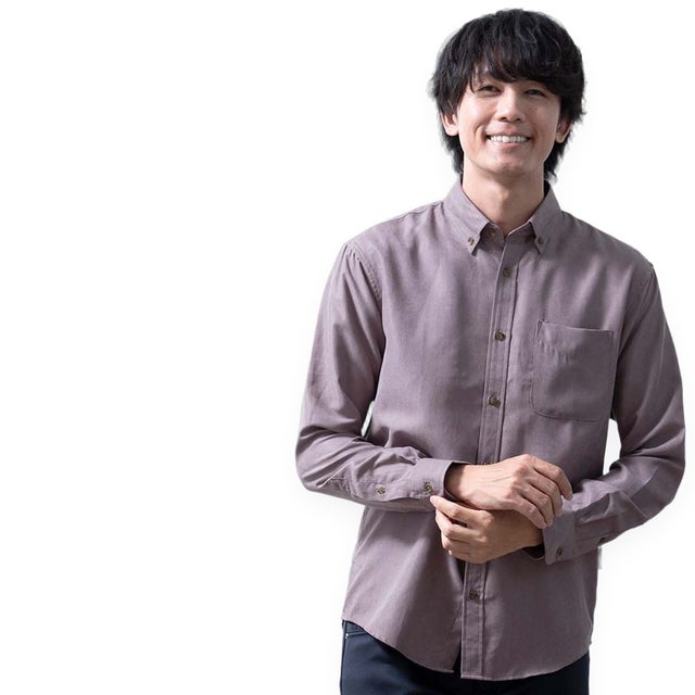 シャツ 長袖 ボタンダウン コーデュロイ メンズシャツ バンドカラー 秋冬 暖かい シャツブラウス Yシャツ 長袖シャツ カジュアル 立ち襟 大人 ブラウス ポリコール 軽い 秋 冬 （Rカラー/80.パープル）
