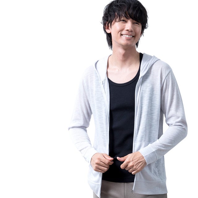 パーカー 長袖 ジップアップ パーカ ジップアップパーカー 薄手 サマーパーカー 涼しい 夏 羽織り 吸水速乾 軽い アウター メンズパーカー 紫外線対策 全6色 JP624003 （01.グレー）