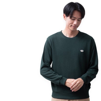 トレーナー スウェット ディッキーズ クルーネック ワッペン 長袖 裏毛 秋冬 GENUINE Dickies ストレッチ スエット 全4色 6473-9800 秋 冬 アメカジ （40.Dグリーン）｜詳細画像