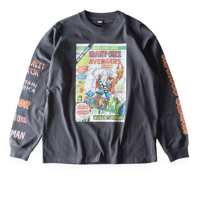 tシャツ 長袖 プリント Tシャツ 長袖シャツ マーベル クルーネック 秋冬 MARVEL ロンt アメカジ カジュアル 綿100 スパイダーマン コットン 全4色 （50.スミクロB）