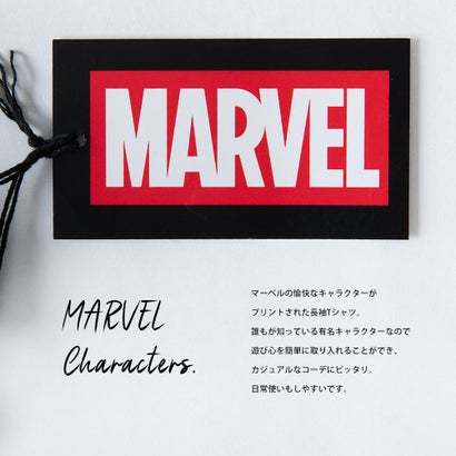 tシャツ 長袖 プリント Tシャツ 長袖シャツ マーベル クルーネック 秋冬 MARVEL ロンt アメカジ カジュアル 綿100 スパイダーマン コットン 全4色 （91.アイボリーB）｜詳細画像