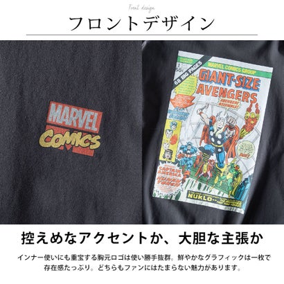 tシャツ 長袖 プリント Tシャツ 長袖シャツ マーベル クルーネック 秋冬 MARVEL ロンt アメカジ カジュアル 綿100 スパイダーマン コットン 全4色 （91.アイボリーB）｜詳細画像