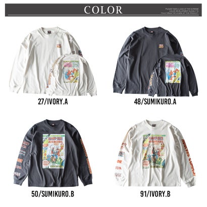 tシャツ 長袖 プリント Tシャツ 長袖シャツ マーベル クルーネック 秋冬 MARVEL ロンt アメカジ カジュアル 綿100 スパイダーマン コットン 全4色 （91.アイボリーB）｜詳細画像