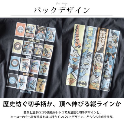 Tシャツ 長袖 クルーネック プリント tシャツ スパイダーマン マーベル バットマン 袖プリント 長袖シャツ 綿100％ バックプリント 秋冬 コットン アメカジ 全4色 （27.アイボリーA）｜詳細画像