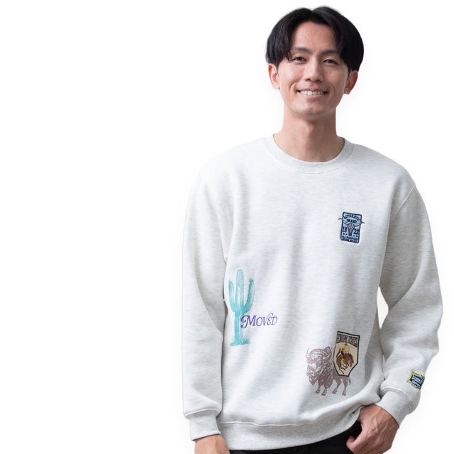 トレーナー スウェット GENUINE Dickies 刺繍 スエット クルーネック 裏起毛 長袖 ディッキーズ 暖かい プリント 秋冬 ロゴ バックプリント 全4色 （90.オートミール）