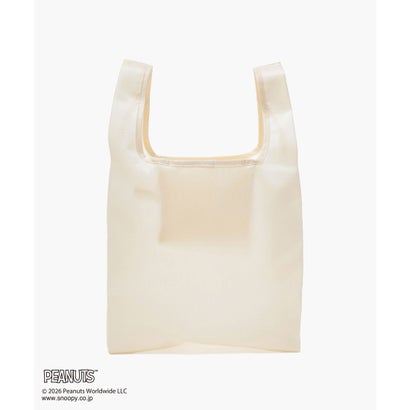 スヌーピー／お弁当バッグ エコバッグ バッグ 鞄 エコバック スヌーピー お弁当バッグ 折り畳みバッグ プリント ガーリー レディース （ベージュ）｜詳細画像