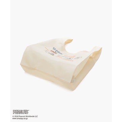 スヌーピー／お弁当バッグ エコバッグ バッグ 鞄 エコバック スヌーピー お弁当バッグ 折り畳みバッグ プリント ガーリー レディース （サックス）｜詳細画像