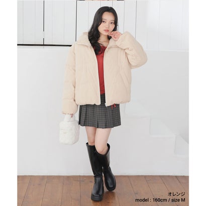 アシメオフショルトップス トップス カットソー 長袖 オフショルダー アシメ 短め丈 ドロスト ストレッチ レーヨン混 無地 レディース （オレンジ）｜詳細画像