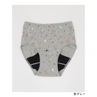 サニタリーショーツ（夜） 下着 アンダーウェア サニタリー ショーツ 抗菌 抗菌防臭 防臭 防水 パンツ 生理用 綿混 アニマル柄 レディース （コンボーダー）｜詳細画像