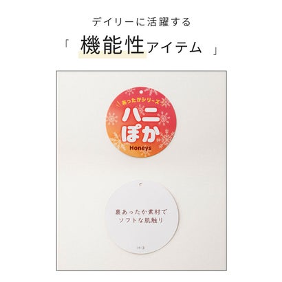裏起毛ゆるレイヤード風トップス トップス スウェット 長袖 ハニぽか あったか ゆったり 裏起毛 レイヤード風 配色 レディース （ネイビー）｜詳細画像