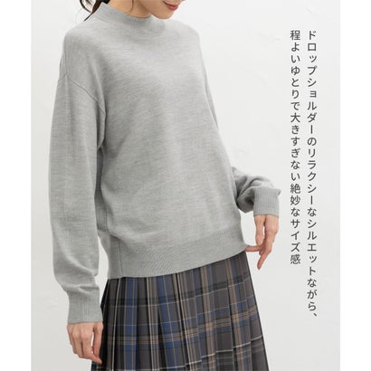 あったかハイネックニット トップス ニット セーター 長袖 ハニぽか あったか ウォッシャブル ダイナホット ハイネック レディース （レッド）｜詳細画像