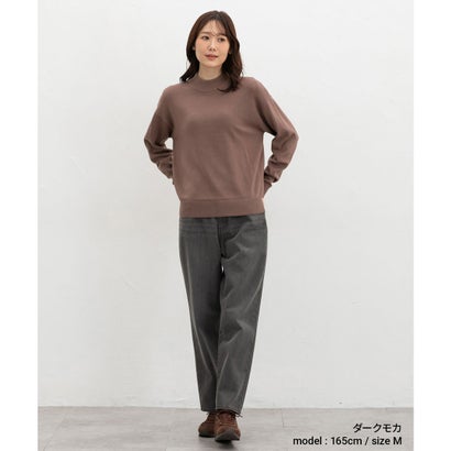 あったかハイネックニット トップス ニット セーター 長袖 ハニぽか あったか ウォッシャブル ダイナホット ハイネック レディース （杢グレー）｜詳細画像