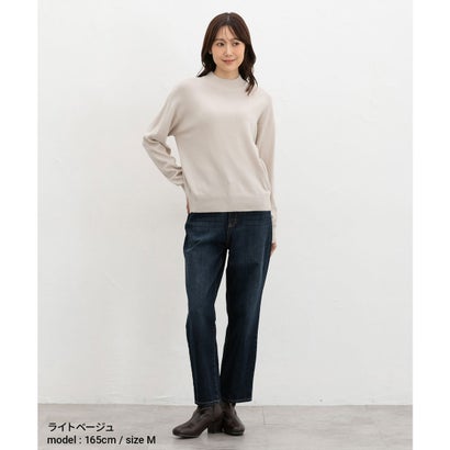 あったかハイネックニット トップス ニット セーター 長袖 ハニぽか あったか ウォッシャブル ダイナホット ハイネック レディース （ブルーグリーン）｜詳細画像