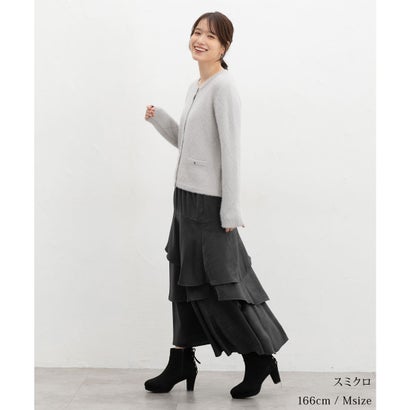 ハニーズ Honeys アシメティアードスカート ボトムス スカート ロングスカート ロング丈 大きいサイズ ティアードスカート アシンメトリー レディース （スミクロ）｜詳細画像