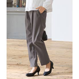 暖美ージーテーパード（股下69cm） ボトムス パンツ テーパードパンツ ハニぽか 美ージー 大きいサイズ オフィス きれいめ レディース （グレー）
