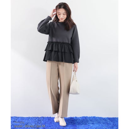 ウォームストレートパンツ ボトムス パンツ ストレートパンツ Warmパンツ ロングパンツ 静電気軽減 抗菌防臭 ストレッチ レディース （ブラック）｜詳細画像