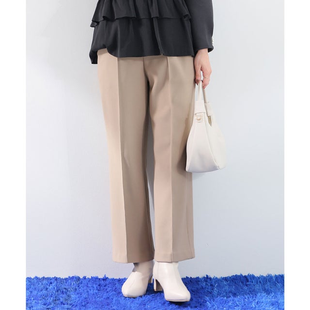 ウォームストレートパンツ ボトムス パンツ ストレートパンツ Warmパンツ ロングパンツ 静電気軽減 抗菌防臭 ストレッチ レディース （ベージュ）