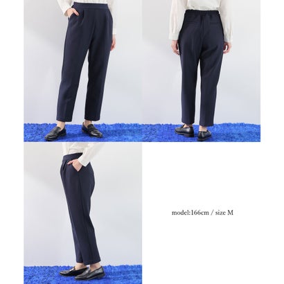 ウォームテーパードパンツ ボトムス パンツ テーパードパンツ Warmパンツ ロングパンツ 静電気軽減 抗菌防臭 センタープレス レディース （ブラック）｜詳細画像