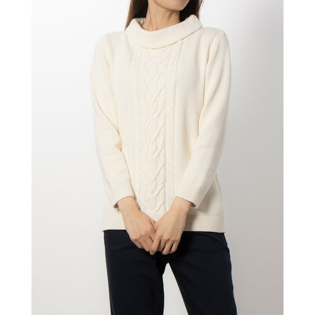 
                    CAMILLA CABLE JUMPER （IVORY）