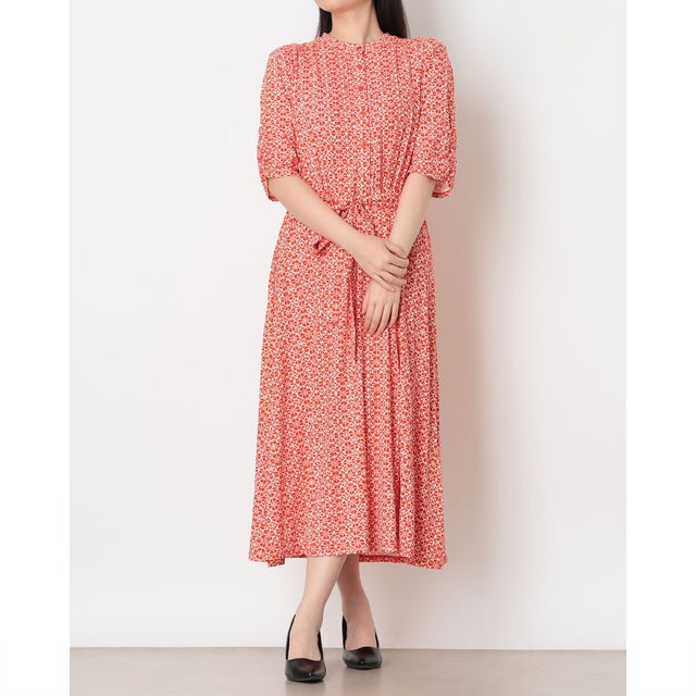 CATHY JERSEY DRESS （RED IVORY）