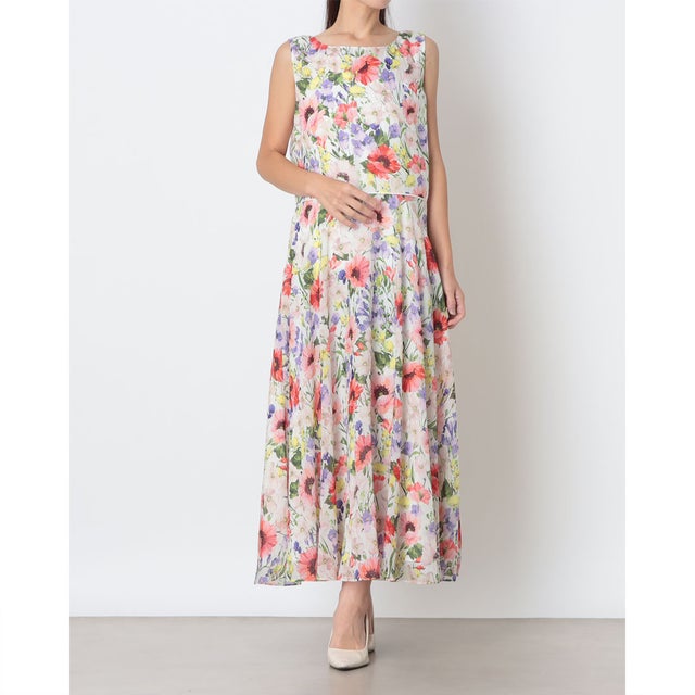 CARLY DRESS （IVORY MULTI）