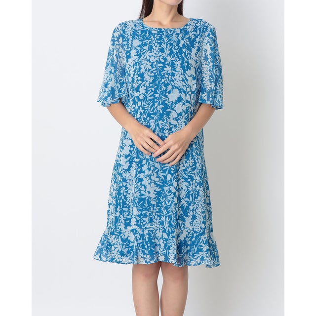 IONA DRESS （BLUE IVORY）