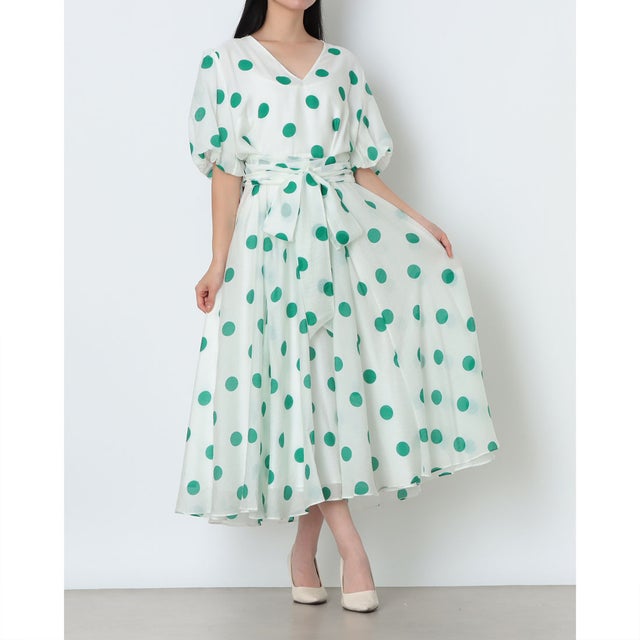 BARRINGTON DRESS （IVORY GREEN）