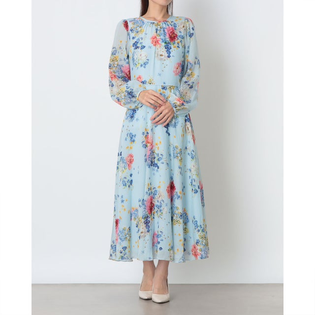CONSTANCE DRESS （PALE BLUE MULTI）