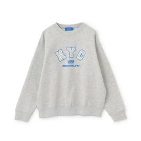 【ユニー別注】裏起毛・カレッジ刺繍トレーナー （オートミール）
