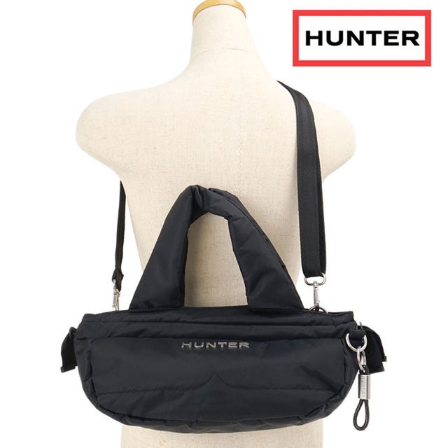 PREMIUM NYLON ROUCHED MINI HOBO BLACK [UBS7146NYL-BLK] （BLACK）
