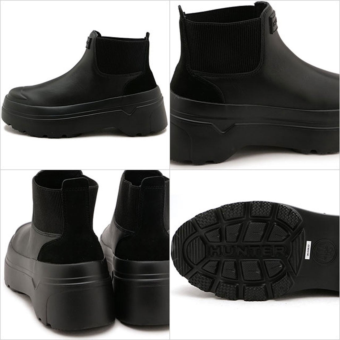ハンター HUNTER U REFINED EXPLORER PULL ON LEATHER BOOT BLACK