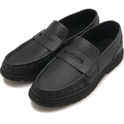 W REFINED EMBOSSED LOGO LEATHER LOAFER BLACK [WFF8005LEA-BLK] （BLACK）｜詳細画像