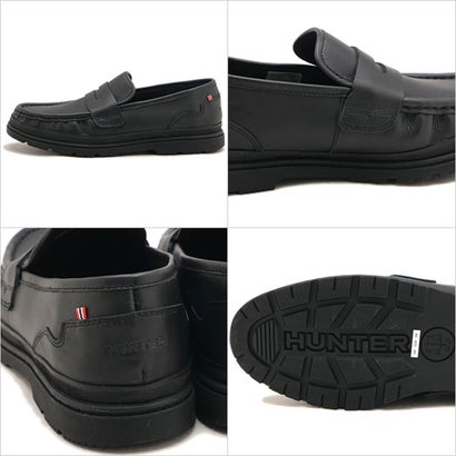 W REFINED EMBOSSED LOGO LEATHER LOAFER BLACK [WFF8005LEA-BLK] （BLACK）｜詳細画像