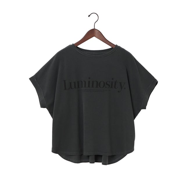 綿天竺ピグメント製品染め ピグメントロゴプルオーバー （CHACOAL）