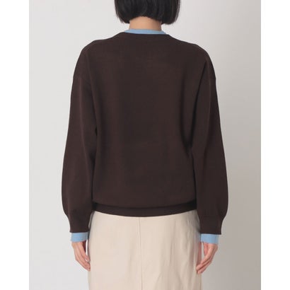 ハンチ hunch やわもち 静電気防止 クルーネック プルオーバーニット （BROWN）｜詳細画像