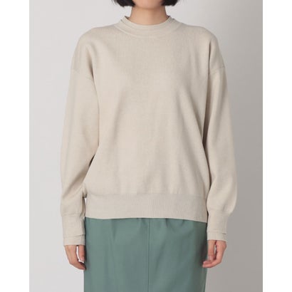 ハンチ hunch やわもち 静電気防止 クルーネック プルオーバーニット （杢BEIGE）｜詳細画像