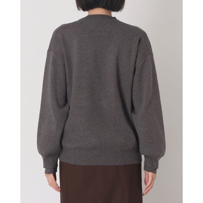ハンチ hunch やわもち 静電気防止 クルーネック プルオーバーニット （杢CHACOAL）｜詳細画像