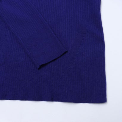 ハンチ hunch やわもち 静電気防止 ランダムリブ サムホールハイネックニット 無地 （ROYAL BLUE）｜詳細画像
