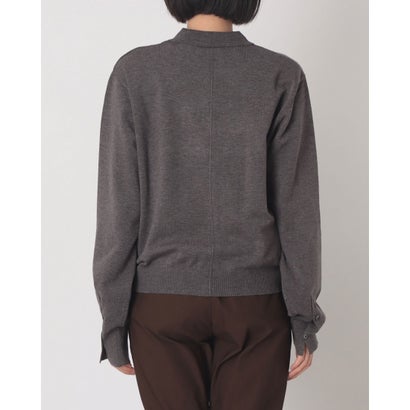 ハンチ hunch やわもち 静電気防止 天竺 プレーディング シャツニット （CHACOAL）｜詳細画像